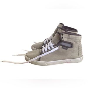 VANS - Tan Canvas High-Top Sneakers
